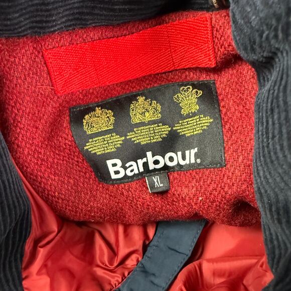 Barbour Quilted Enkle Storm Force Jacket Mens XL Navy Blue Full Zip Puffer - Picture 5 of 10